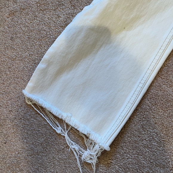Zara Straight Leg White Jeans - Picture 2 of 5